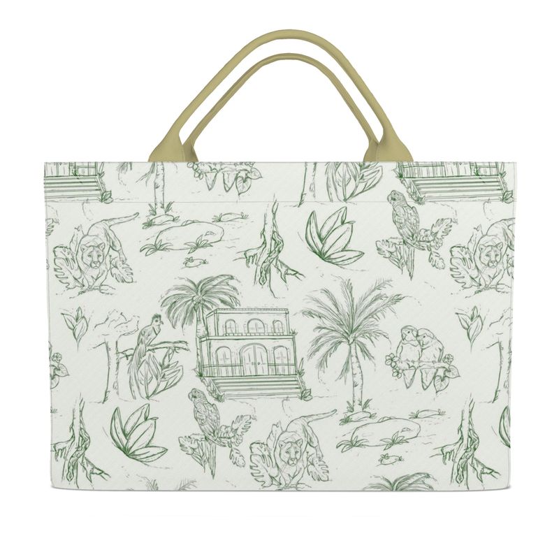Jungle Toile Carryall Tote Bags