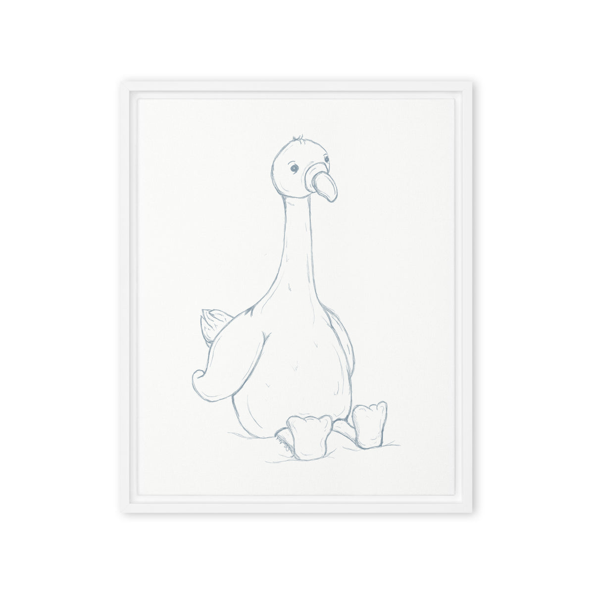 Nursery art in white frame