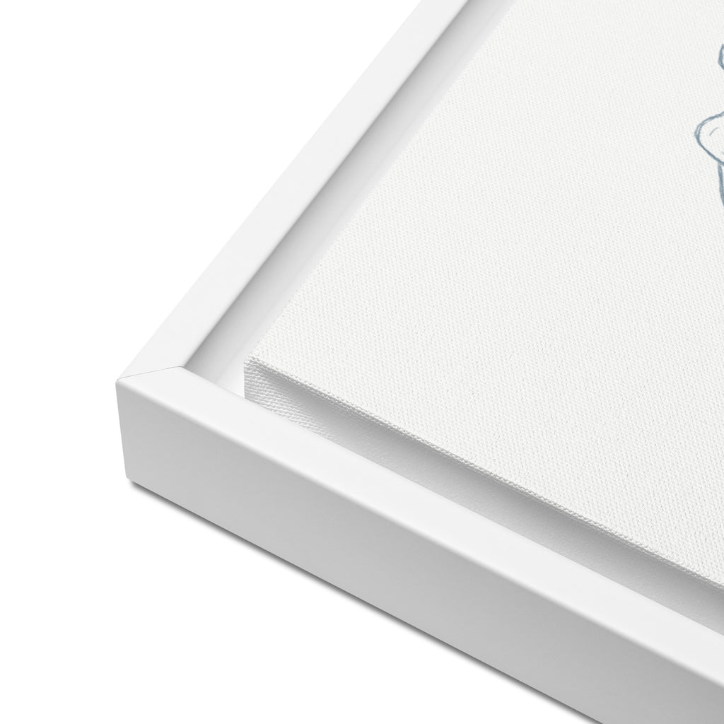 Close up of white frame