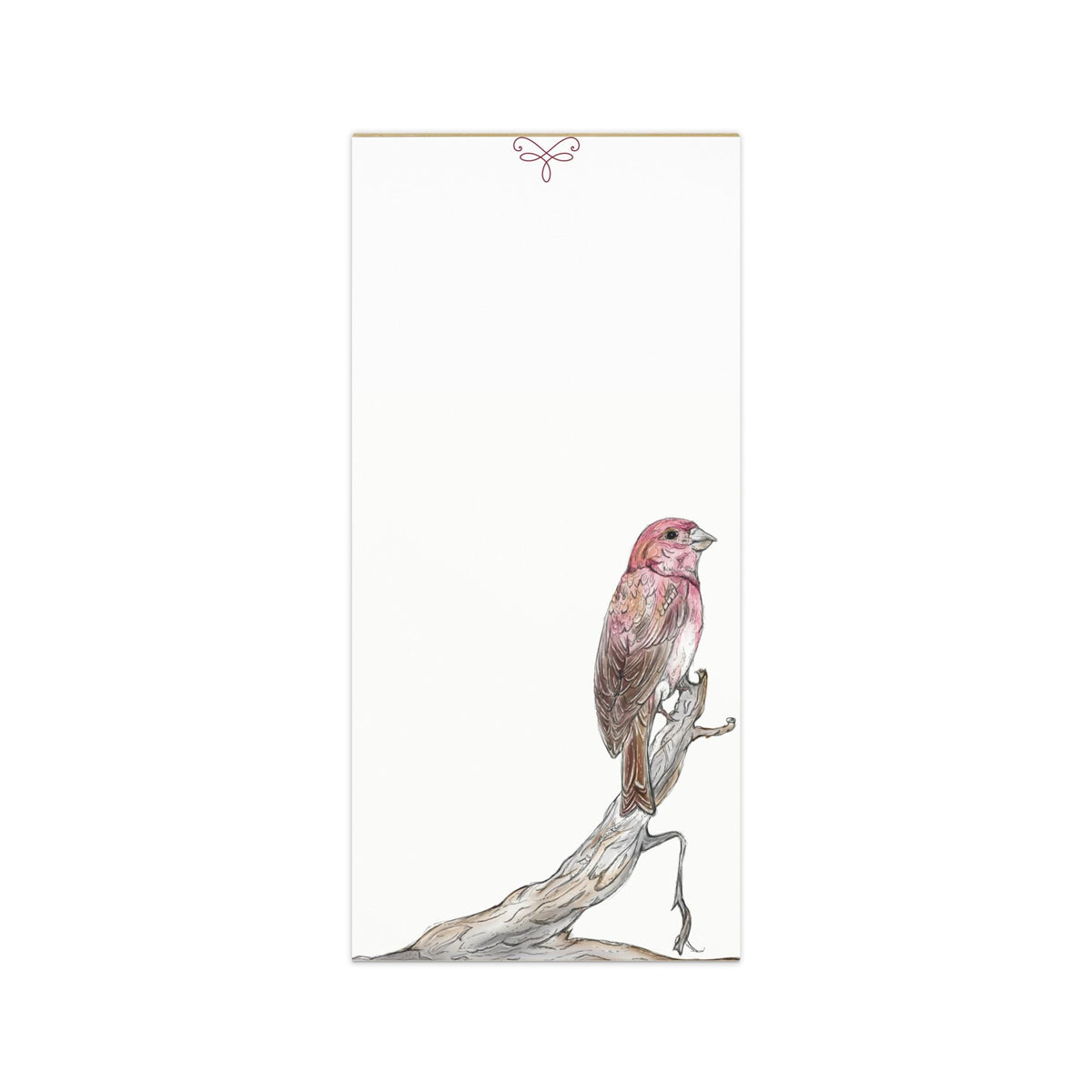 Colorful Purple Finch Magnetic Notepad