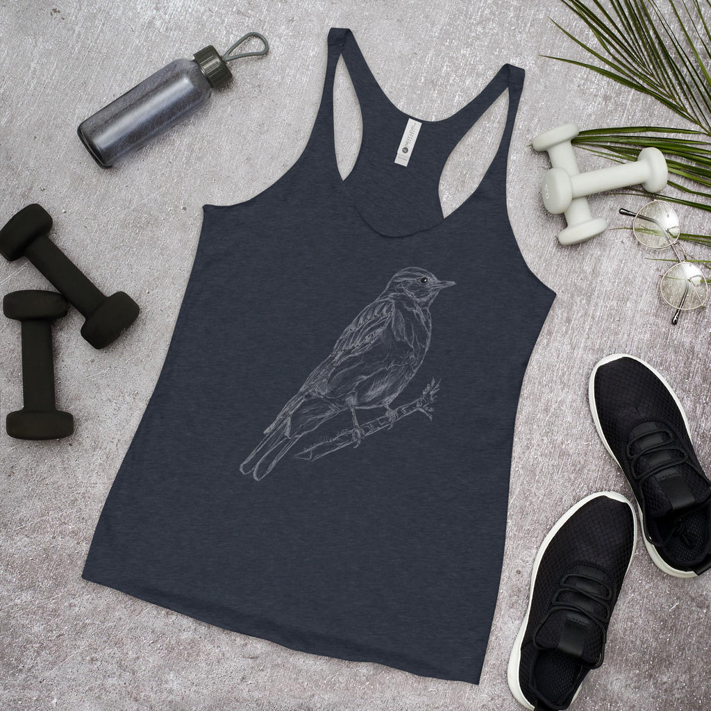Bluebird Sketch Women's Racerback Tank