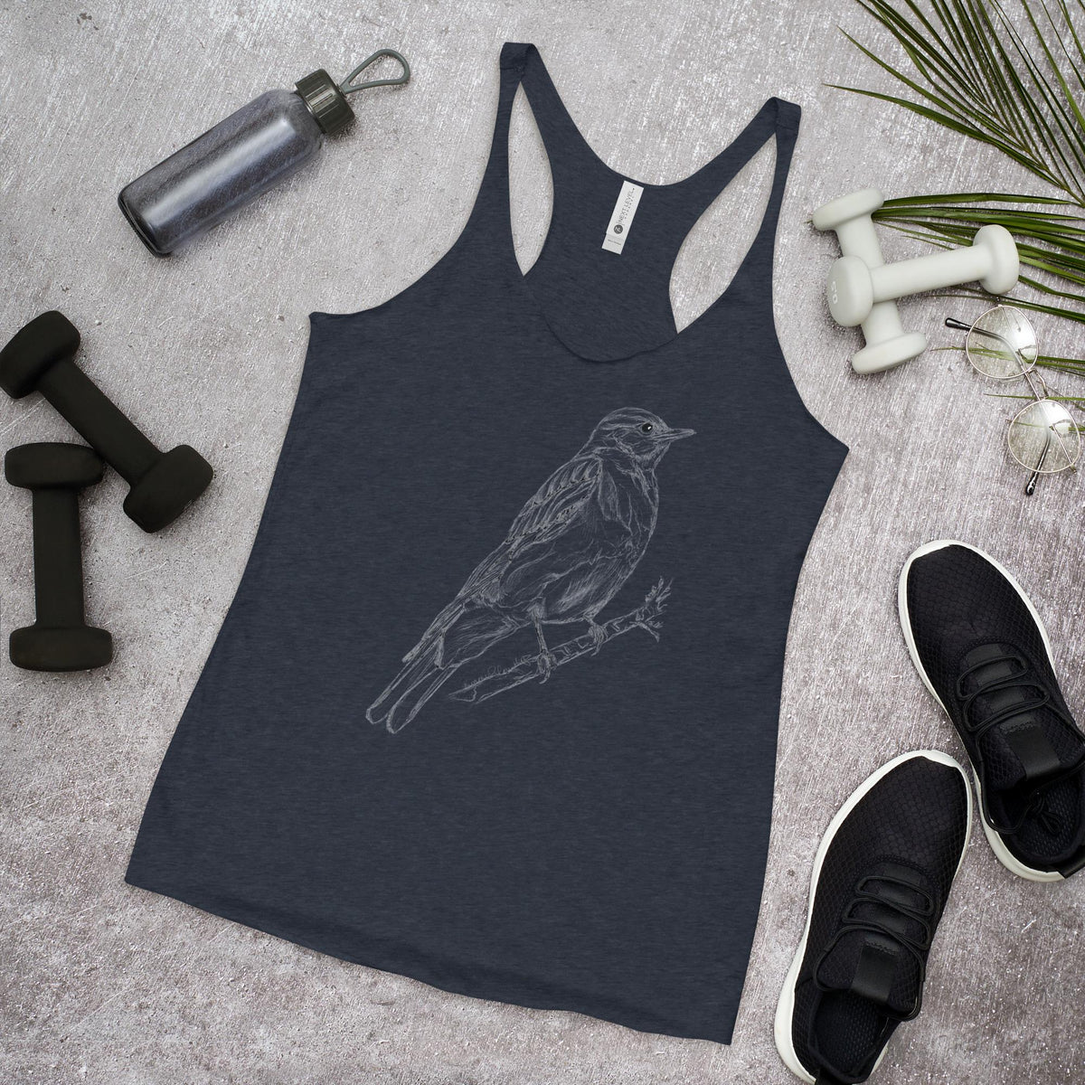 Bluebird Sketch Women's Racerback Tank