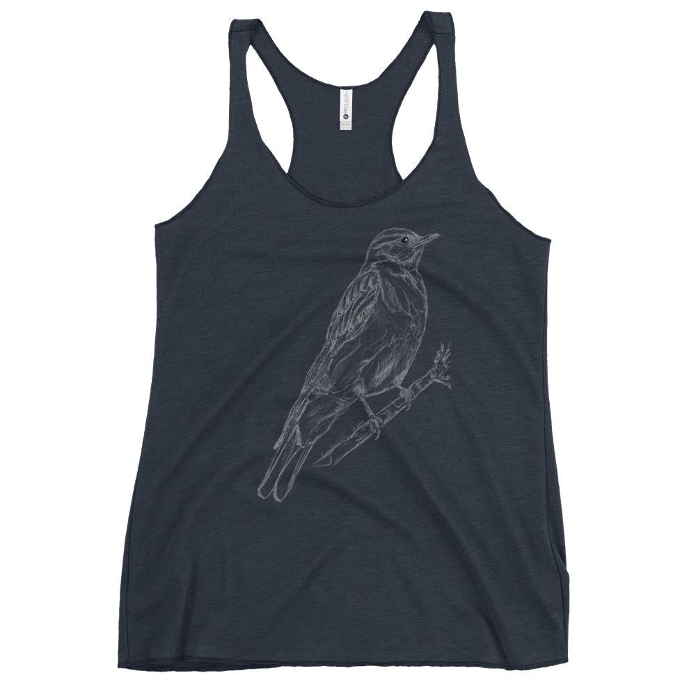 Bluebird Sketch Women's Racerback Tank