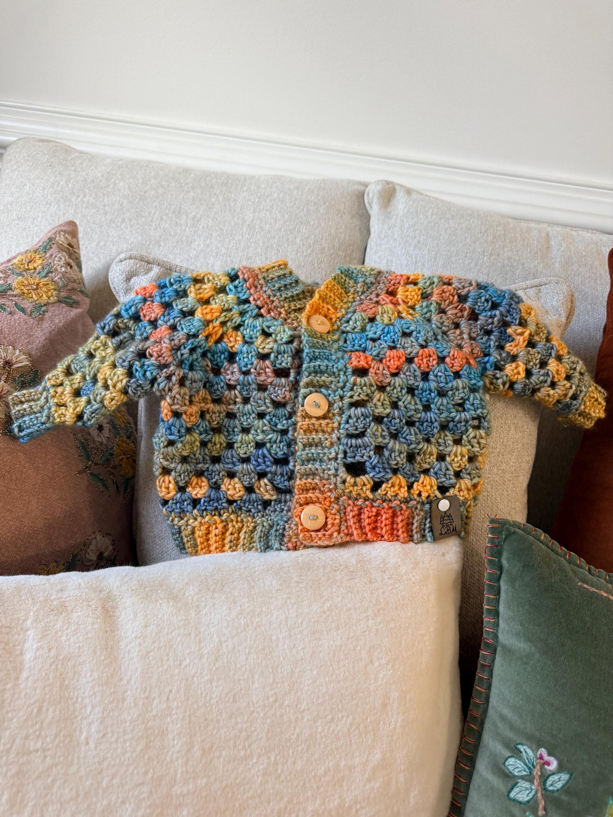 Crocheted Handmade Infant Cardigan