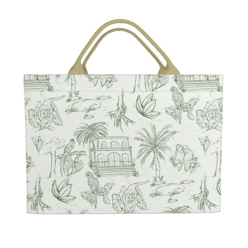 Jungle Toile Canvas Carryall Tote Bag