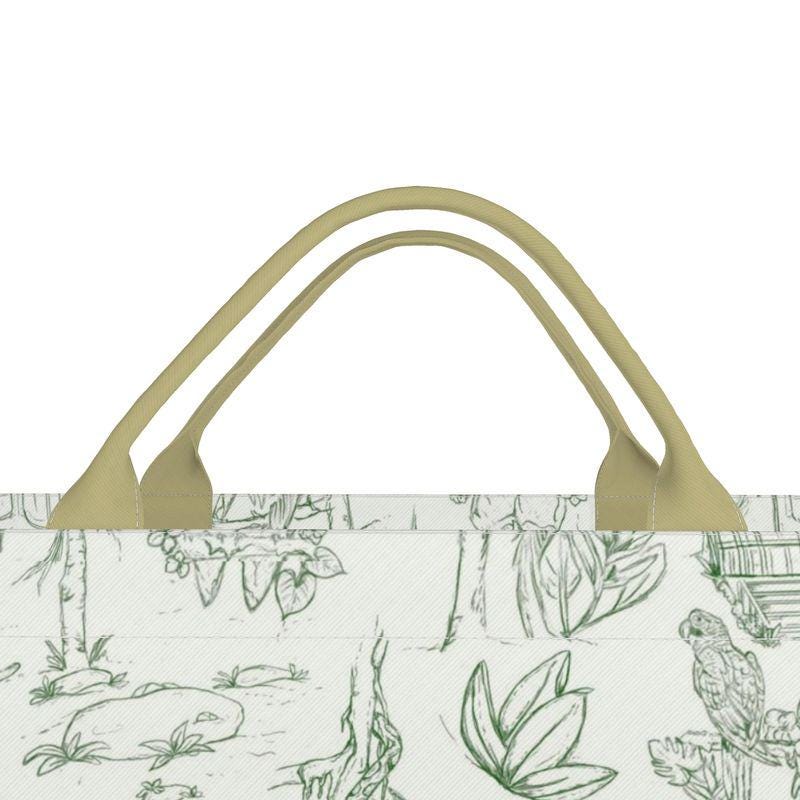 Jungle Toile Canvas Carryall Tote Bag