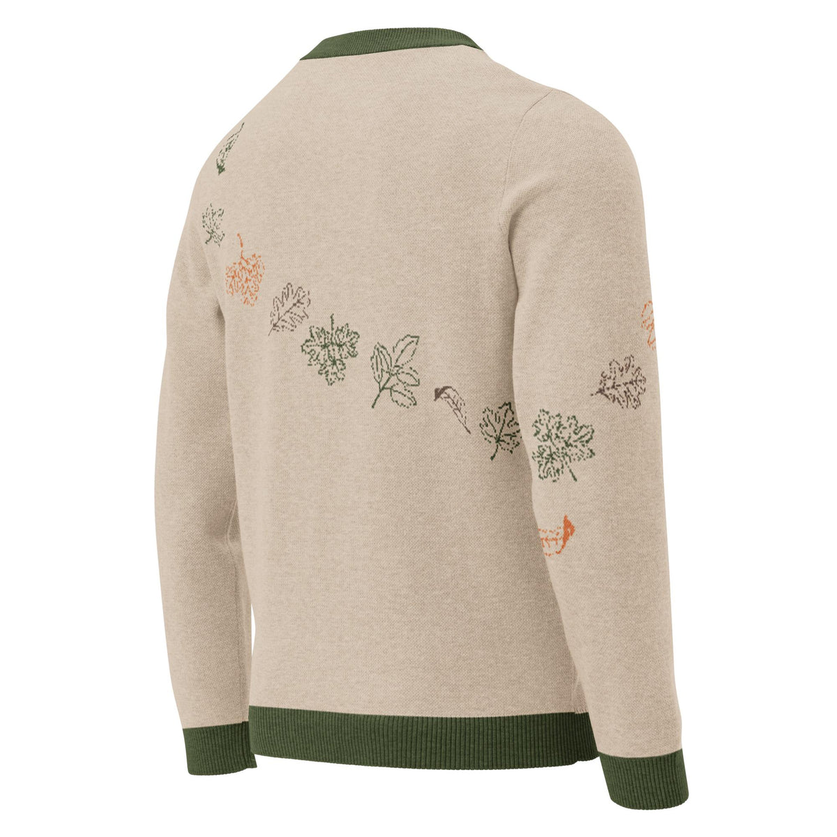 Fall Leaves Knitted Crew Neck Sweate