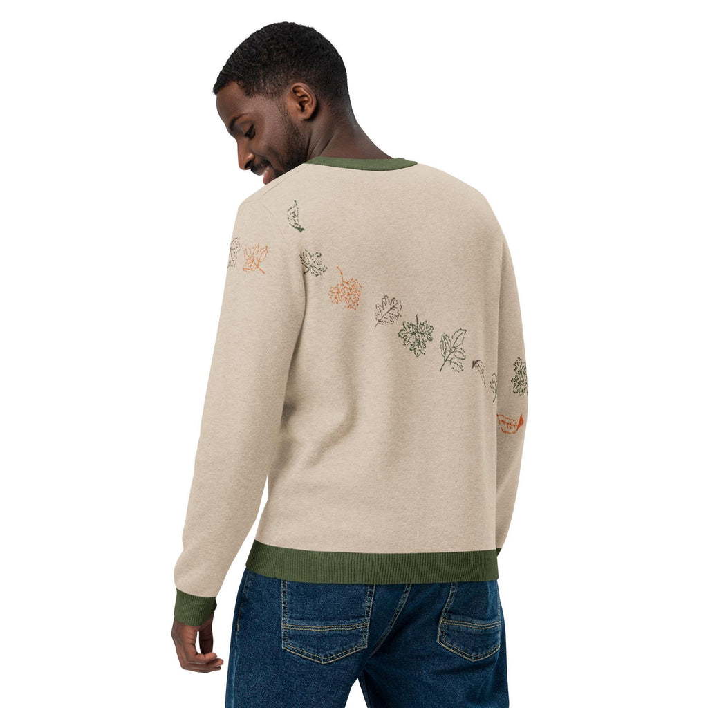 Fall Leaves Knitted Crew Neck Sweate