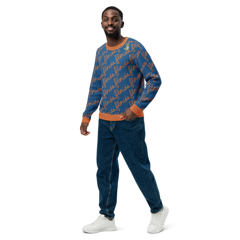 Florida Script Knitted Crew Neck Sweater