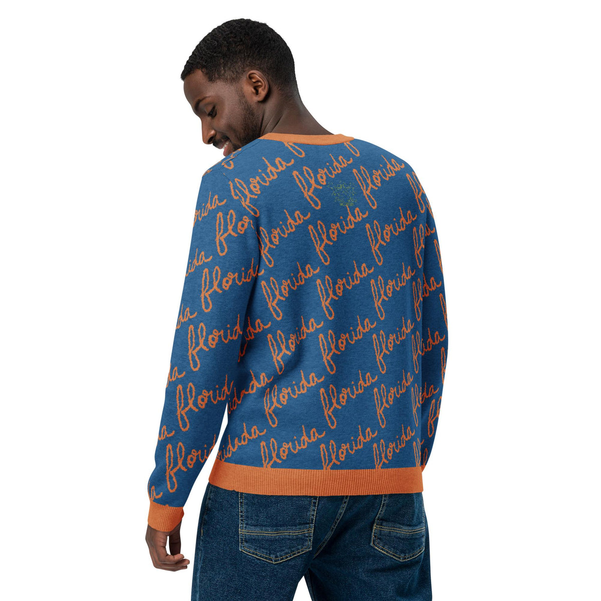 Florida Script Knitted Crew Neck Sweater
