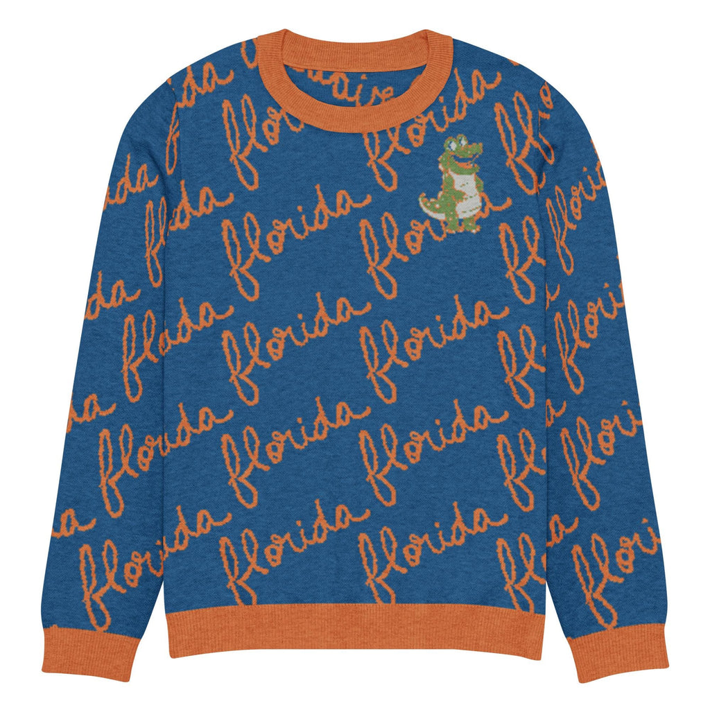 Florida Script Knitted Crew Neck Sweater