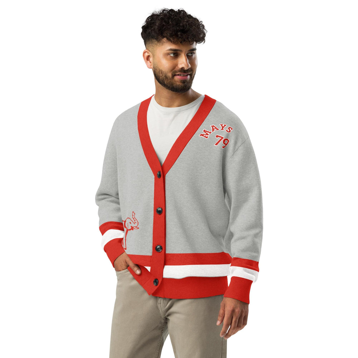 Personalized College Knitted Cardigan